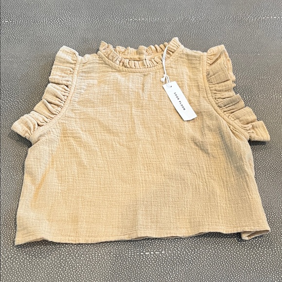 Soor Ploom Other - Adorable Ruffled Beige Kids Thelma Blouse